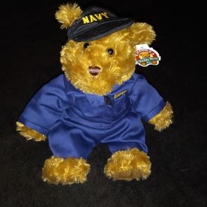 Chelsea Teddy Bear Co. USN 10" Navy Coverall Bear.